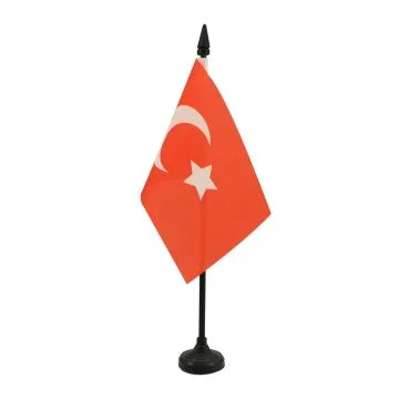 DRAPEAU DE TABLE EMPIRE OTTOMAN 15x10cm - PETIT DRAPEAUX DE BUREAU ANCIENNE TURQUIE 10 x 15 cm