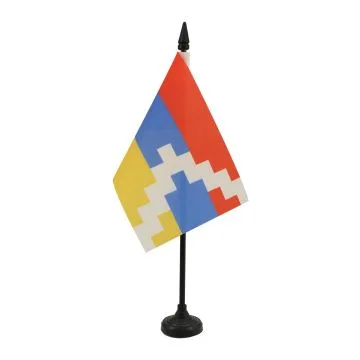 DRAPEAU DE TABLE HAUT-KARABAGH 15x10cm - PETIT DRAPEAUX DE BUREAU ARTSAKH - HAUT-KARABAKH - ARMÉNIE 10 x 15 cm