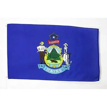 DRAPEAU MAINE 90x60cm - DRAPEAU ETAT AMÉRICAIN - USA - ETATS-UNIS 60 x 90 cm - DRAPEAUX