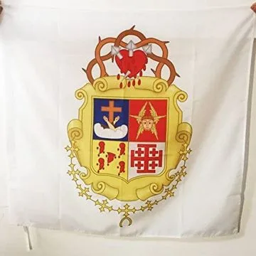 DRAPEAU ORDRE DES FRÍ?RES MINEURS FRANCISCAINS 90x90cm - DRAPEAU DE L\'OFM 90 x 90 cm Fourreau pour hampe