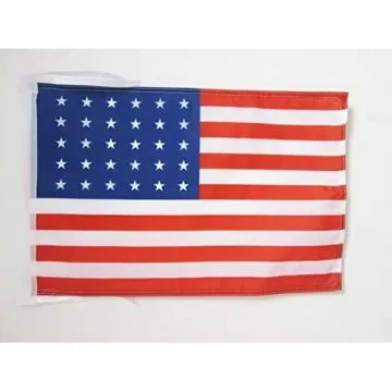 DRAPEAU ETATS-UNIS 1848-1851 30 ÉTOILES 45x30cm - PAVILLON AMÉRICAIN ANCIEN 30 x 45 cm haute qualité
