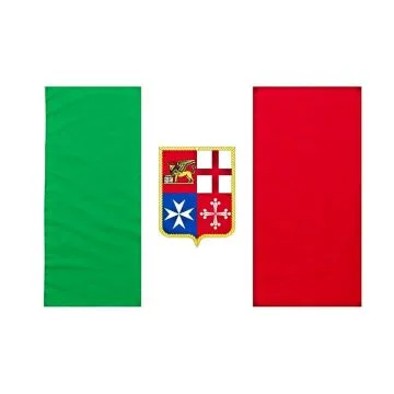 DRAPEAU ITALIE MARINE CIVILE 150x90cm - DRAPEAU PAVILLON CIVIL ITALIEN 90 x 150 cm Fourreau pour hampe
