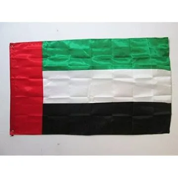 DRAPEAU EMIRATS ARABES UNIS 150x90cm en SATIN - DRAPEAU Í?MIRATI 90 x 150 cm