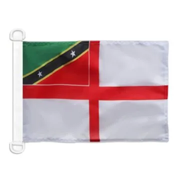 Pavillon nautique Pavillon de guerre Saint Kitts et Nevis 45x30 cm Anneaux Plastiques