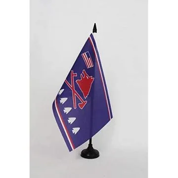 Drapeau de table Pawnees 21x14cm - PETIT Drapeaux DE BUREAU amérindien Panis 14 x 21 cm