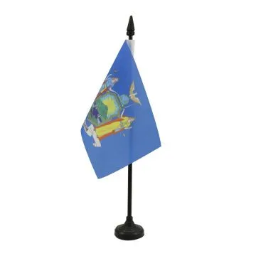 DRAPEAU DE TABLE NEW YORK 15x10cm - PETIT DRAPEAUX DE BUREAU NEW YORKAIS - ETAT AMÉRICAIN - USA - ETATS-UNIS 10 x 15 cm