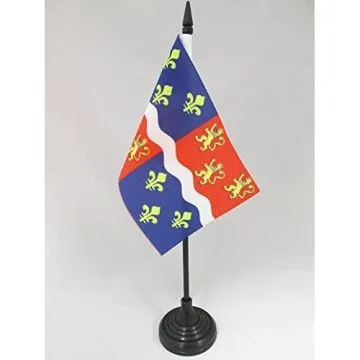 DRAPEAU DE TABLE SOMME 15x10cm - PETIT DRAPEAUX DE BUREAU DÉPARTEMENT SAMARIEN 10 x 15 cm