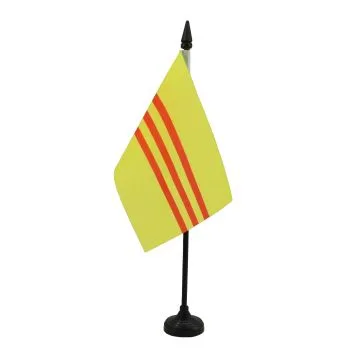 DRAPEAU DE TABLE SUD VIETNAM 15x10cm - PETIT DRAPEAUX DE BUREAU VIETNAMIEN - VIET NAM DU SUD 10 x 15 cm