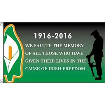 DRAPEAU IRLANDE INSURRECTION DE PAQUES LIBERTÉ 150x90cm - DRAPEAU EASTER RISING IRLANDAIS 90 x 150 cm - DRAPEAUX