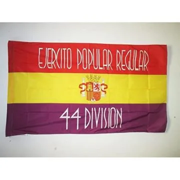 DRAPEAU 44E DIVISION DE L\'ARMÍ?E POPULAIRE DE LA RÍ?PUBLIQUE ESPAGNOLE 90x60cm - DRAPEAU RÍ?PUBLICAIN GUERRE D\'ESPAGNE 60 x 90 cm Fourreau pour hampe