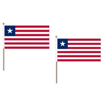 DRAPEAU LIBÍ?RIA 45x30cm HAMPE en bois - LOT DE 10 DRAPEAUX LIBÍ?RIEN 30 x 45 cm