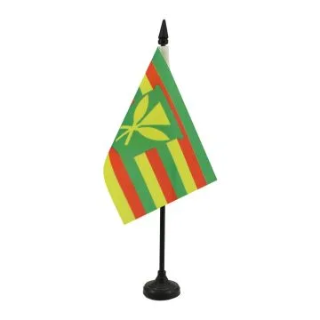 DRAPEAU DE TABLE HAWAII KANAKA MAOLI 15x10cm - PETIT DRAPEAUX DE BUREAU HAWAÏEN KANAK 10 x 15 cm