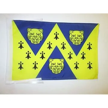 DRAPEAU COMTÉ DE SHROPSHIRE 45x30cm - PAVILLON COUNTY OF SALOP - ANGLETERRE 30 x 45 cm haute qualité