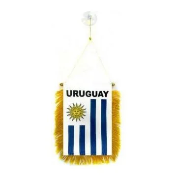 FANION URUGUAY 15x10cm - Mini drapeau URUGUAYEN 10 x 15 cm spécial voiture - Bannière