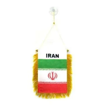FANION IRAN 15x10cm - Mini drapeau IRANIEN 10 x 15 cm spécial voiture - Bannière