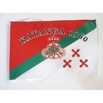 DRAPEAU KATANGA 1960 45x30cm - PAVILLON Í?TAT DU KATANGA 30 x 45 cm haute qualité