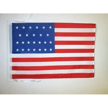 DRAPEAU ETATS-UNIS 1836-1837 25 ÉTOILES 45x30cm - PAVILLON AMÉRICAIN ANCIEN 30 x 45 cm haute qualité