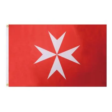 DRAPEAU ACTIVITÉS DE L?ORDRE DE MALTE 150x90cm - DRAPEAU SAINT-JEAN DE JÉRUSALEM 90 x 150 cm - DRAPEAUX