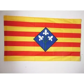 DRAPEAU PROVINCE DE LÍ?RIDA 90x60cm - DRAPEAU LÍ?RIDA EN CATALOGNE 60 x 90 cm Fourreau pour hampe