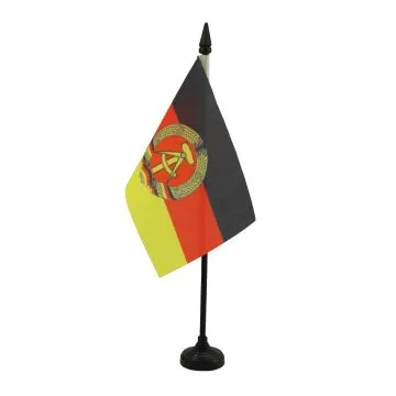 DRAPEAU DE TABLE ALLEMAGNE DE L\'EST 15x10cm - PETIT DRAPEAUX DE BUREAU ALLEMAND - RDA 10 x 15 cm