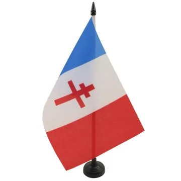 DRAPEAU DE TABLE FRANCE LIBRE 1940-1944 21x14cm - PETIT DRAPEAUX DE BUREAU FRANÇAIS DE LA RÉSISTANCE 14 x 21 cm