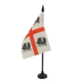 DRAPEAU DE TABLE SARDAIGNE NATIONALISTE SARDISME 15x10cm - PETIT DRAPEAUX DE BUREAU NATIONALISME SARDE 10 x 15 cm