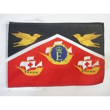 DRAPEAU ETENDARD ROYAL DE TRINIDAD-ET-TOBAGO 1967-1978 45x30cm - PAVILLON ROYAUME DE TRINITÍ? 30 x 45 cm haute qualité