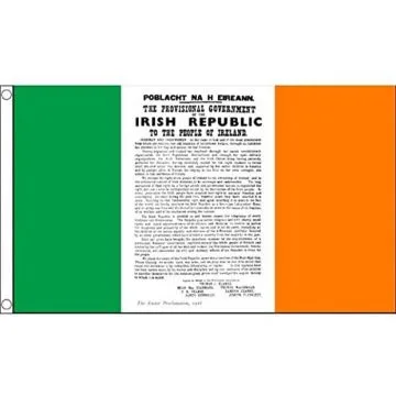 DRAPEAU IRLANDE INSURRECTION DE PAQUES PROCLAMATION 150x90cm - DRAPEAU EASTER RISING IRLANDAIS 90 x 150 cm - DRAPEAUX