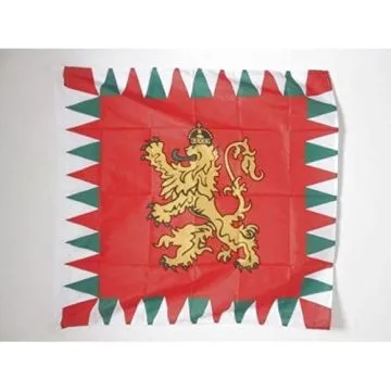 DRAPEAU ETENDARD ROYAL DE BULGARIE 1908-1940 90x90cm - DRAPEAU TSAR BULGARE 90 x 90 cm Fourreau pour hampe