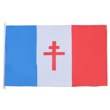 Drapeau France libre 1940-1944 150x90cm - Drapeau français de la résistance 90 x 150 cm Spécial Extérieur - Drapeaux