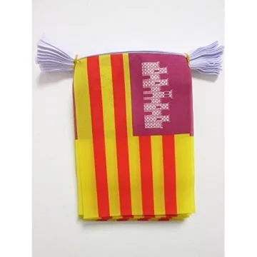 Guirlande 12 mètres 20 Drapeaux Iles Baléares 45x30 cm - Drapeau de las islas baleares 30 x 45 cm
