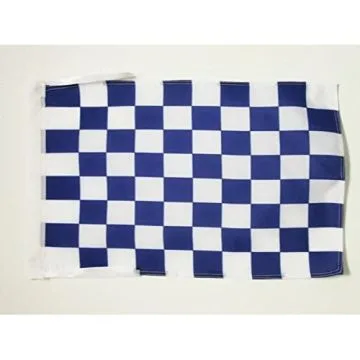 DRAPEAU DAMIER BLEU ET BLANC 45x30cm - PAVILLON À DAMIERS 30 x 45 cm haute qualité