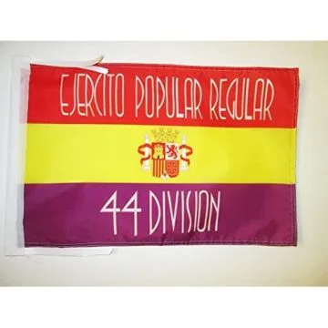 DRAPEAU 44E DIVISION DE L\'ARMÉE POPULAIRE DE LA RÉPUBLIQUE ESPAGNOLE 45x30cm - PAVILLON RÉPUBLICAIN GUERRE D\'ESPAGNE 30 x 45 cm haute qualité