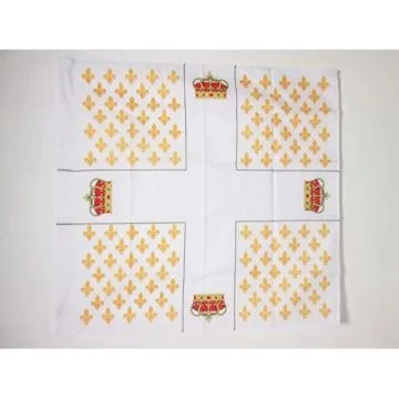 DRAPEAU COLONEL DU RÍ?GIMENT DES GARDES FRANÍ?AISES 1691-1789 90x90cm - DRAPEAU INFANTERIE DU ROYAUME DE FRANCE - BRISSAC 90 x 90 cm Fourreau pour hampe