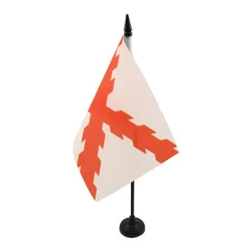 DRAPEAU DE TABLE DUCHÉ DE BOURGOGNE 21x14cm - PETIT DRAPEAUX DE BUREAU CROIX BOURGUIGNONNE 14 x 21 cm