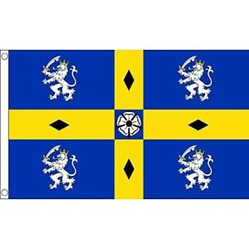 DRAPEAU COMTÉ DE DURHAM ANCIEN 150x90cm - DRAPEAU COUNTY OF DURHAM - ANGLETERRE 90 x 150 cm - DRAPEAUX
