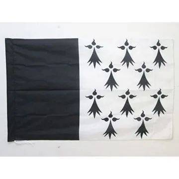 DRAPEAU PAYS RENNAIS 150x90cm - DRAPEAU BRO ROAZHON RENNES EN BRETAGNE 90 x 150 cm Fourreau pour hampe