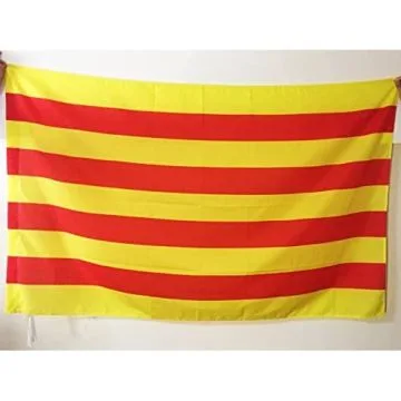 DRAPEAU PROVINCE DU ROUSSILLON 150x90cm - DRAPEAU ROUSSILLONAIS - FRANCE 90 x 150 cm Fourreau pour hampe
