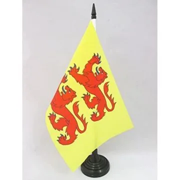 DRAPEAU DE TABLE HAUTES-PYRÉNÉES 21x14cm - PETIT DRAPEAUX DE BUREAU DÉPARTEMENT HAUT-PYRÉNÉEN 14 x 21 cm