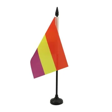 DRAPEAU DE TABLE ESPAGNOL RÉPUBLICAIN 15x10cm - PETIT DRAPEAUX DE BUREAU ESPAGNE RÉPUBLICAINE 10 x 15 cm