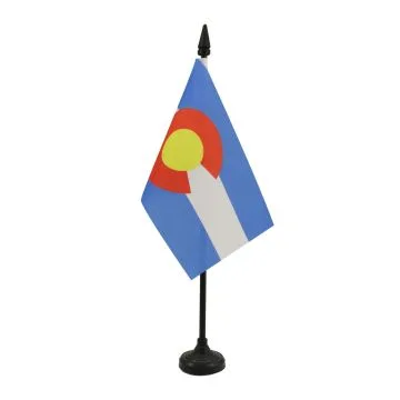 DRAPEAU DE TABLE COLORADO 15x10cm - PETIT DRAPEAUX DE BUREAU ETAT AMÉRICAIN - USA - ETATS-UNIS 10 x 15 cm