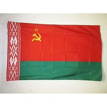 DRAPEAU RÍ?PUBLIQUE SOCIALISTE SOVIÍ?TIQUE DE BIÍ?LORUSSIE 1919-1991 150x90cm - DRAPEAU DE LA RSSB D\'URSS 90 x 150 cm Fourreau pour hampe
