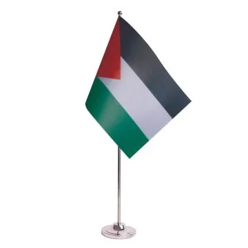 DRAPEAU DE TABLE prestige PALESTINE 22x15cm en SATIN - GRAND DRAPEAUX DE BUREAU PALESTINIEN 15 x 22 cm