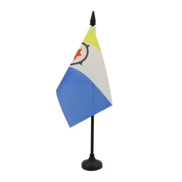 DRAPEAU DE TABLE BONAIRE 15x10cm - PETIT DRAPEAUX DE BUREAU NÉERLANDAIS - PAYS-BAS 10 x 15 cm