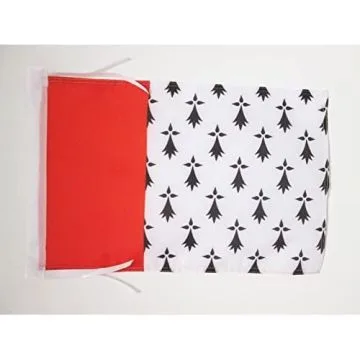 DRAPEAU PAYS NANTAIS 45x30cm - PAVILLON BRO NAONED NANTES EN BRETAGNE 30 x 45 cm haute qualité