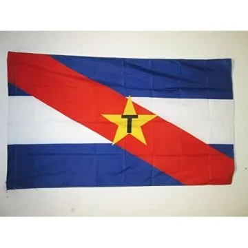 DRAPEAU TUPAMAROS D\'URUGUAY 150x90cm - DRAPEAU DU MOUVEMENT DE LIBÍ?RATION NATIONALE 90 x 150 cm Fourreau pour hampe