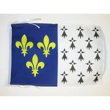 DRAPEAU BREST 45x30cm - PAVILLON BRESTOIS - BRETAGNE 30 x 45 cm haute qualité