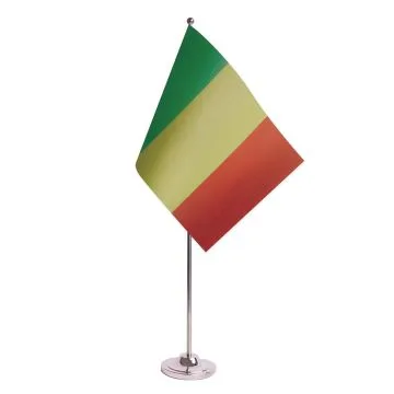 DRAPEAU DE TABLE prestige MALI 22x15cm en SATIN - GRAND DRAPEAUX DE BUREAU MALIEN 15 x 22 cm