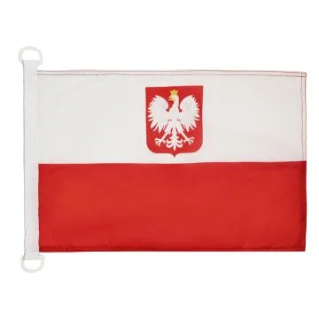 Pavillon nautique Pavillon Civil Pologne 45x30 cm Anneaux Plastiques