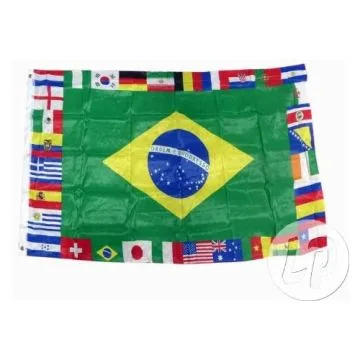 DRAPEAU COUPE DU MONDE DE FOOTBALL 2014 32 PAYS 150x90cm - DRAPEAU CM14 AU BRÉSIL 90 x 150 cm - DRAPEAUX
